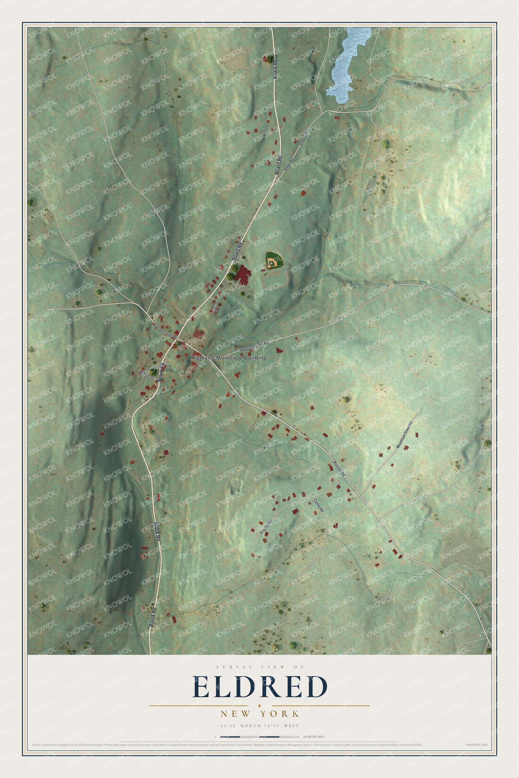 Watermarked full-map preview of Eldred, New York