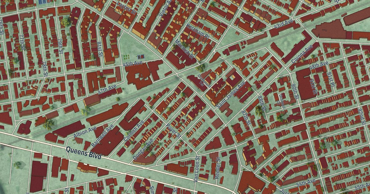 Detailed Map of Elmhurst, New York