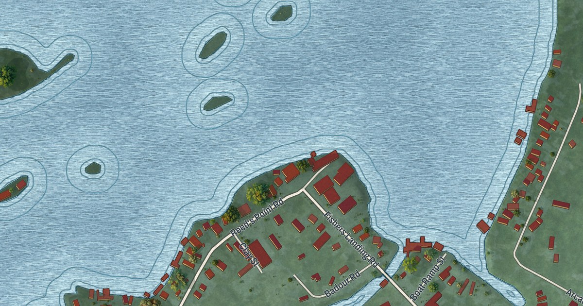 Map of Fishers Landing, New York in 2026