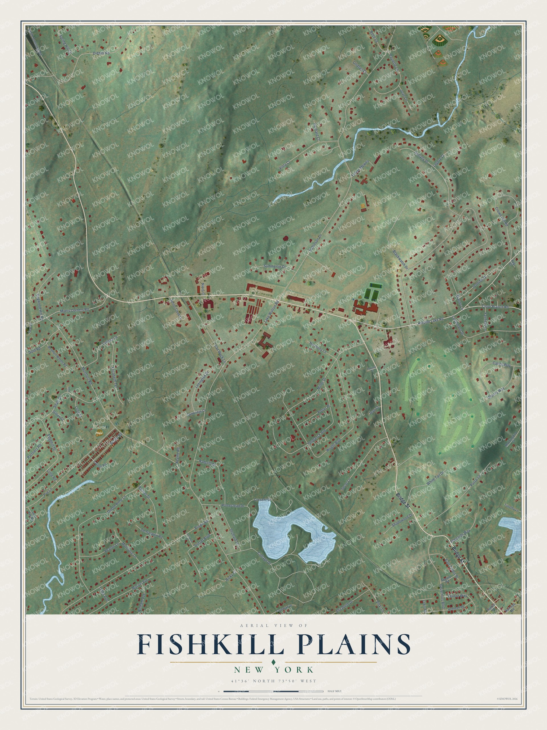 Watermarked full-map preview of Fishkill Plains, New York