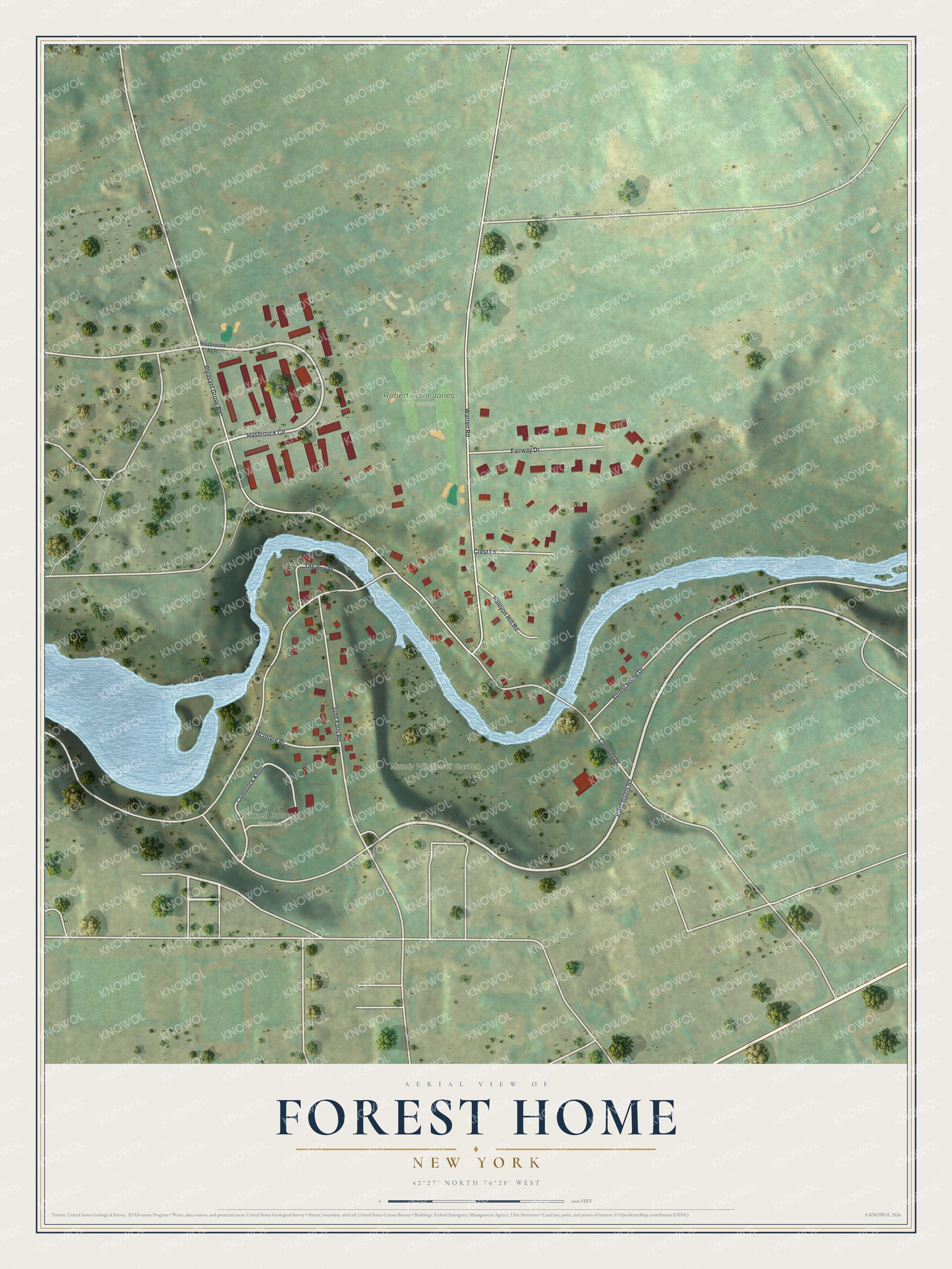 Watermarked full-map preview of Forest Home, New York