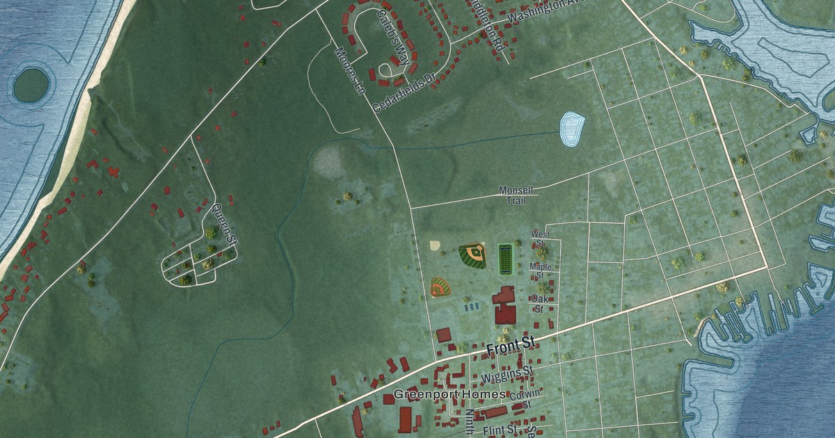 Map of Greenport West, New York in 2026