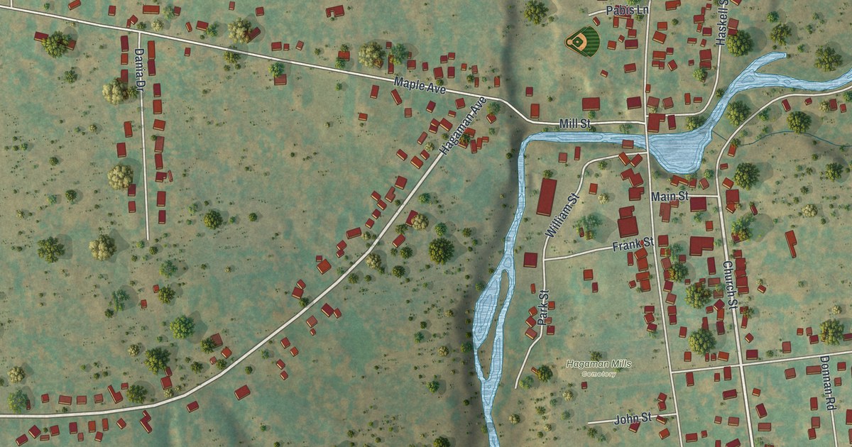 Map of Hagaman, New York in 2026
