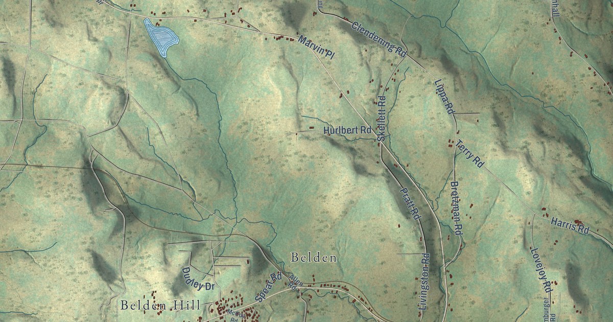 Detailed Map of Harpursville, New York