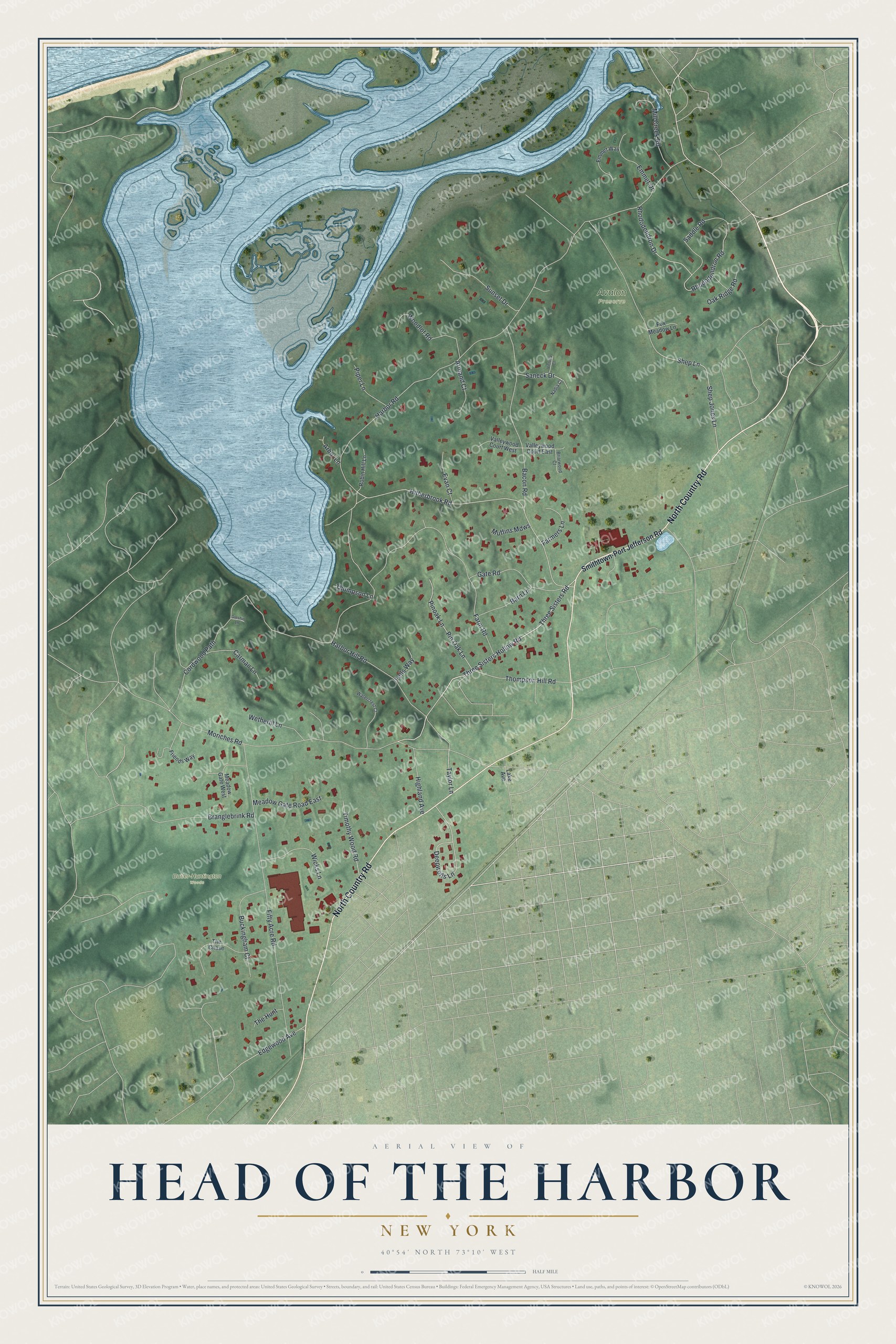 Watermarked full-map preview of Head of the Harbor, New York