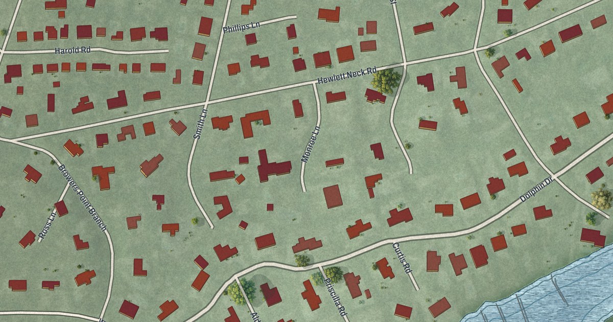 Map of Hewlett Neck, New York in 2026