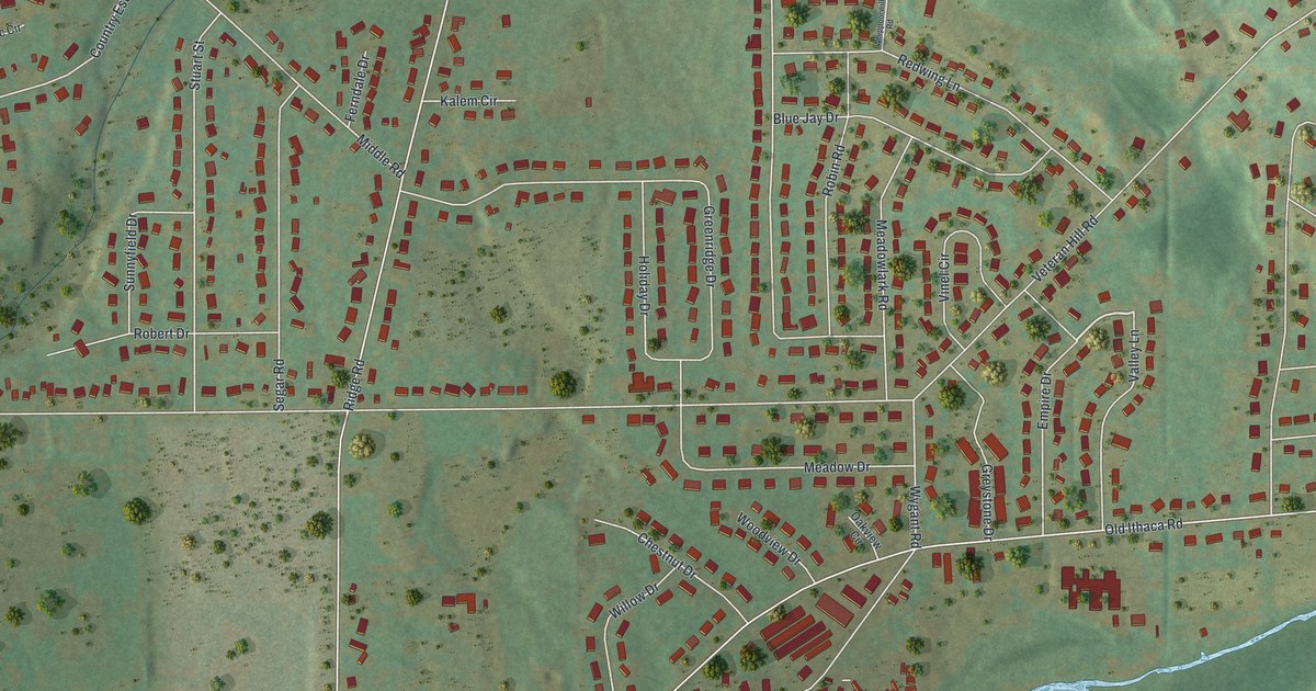 Map of Horseheads North, New York in 2026