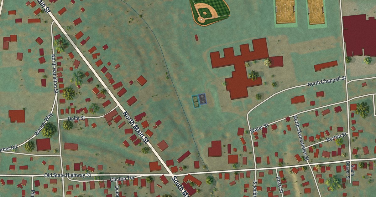 Map of Jordan, New York in 2026