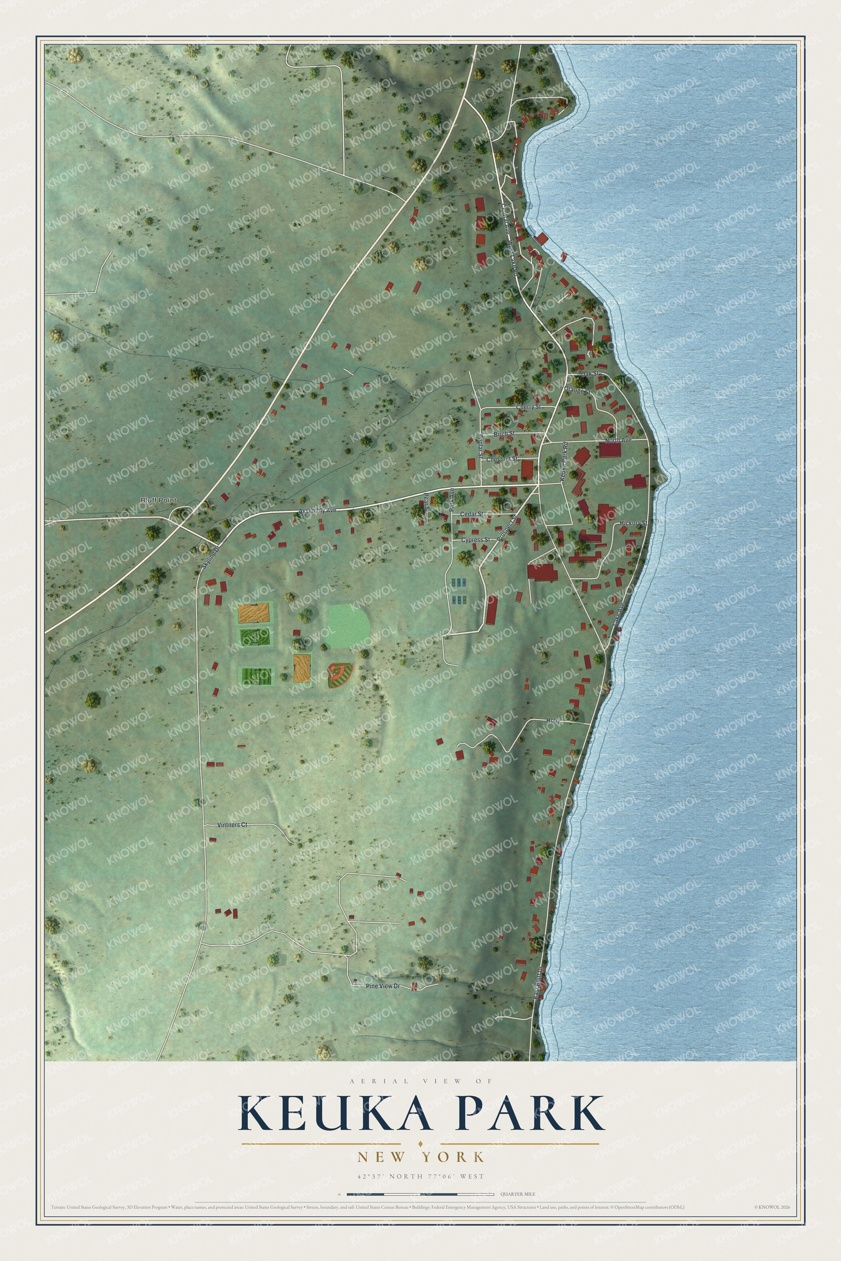 Watermarked full-map preview of Keuka Park, New York