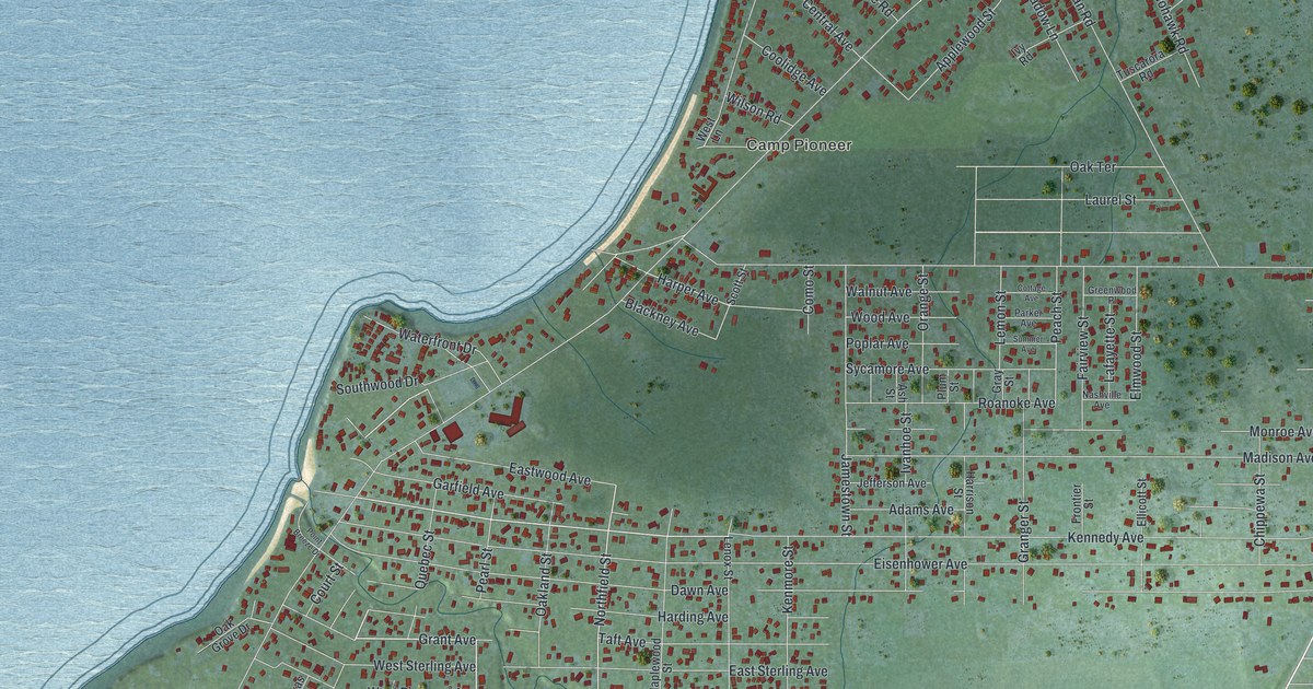 Map of Lake Erie Beach, New York in 2026