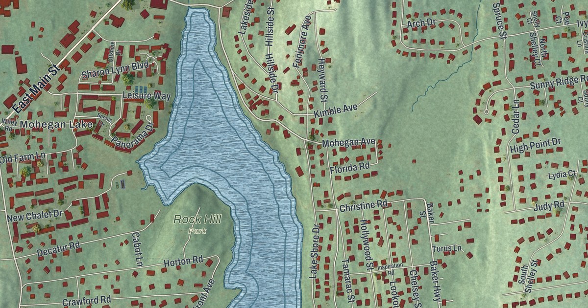 Map of Lake Mohegan, New York in 2026