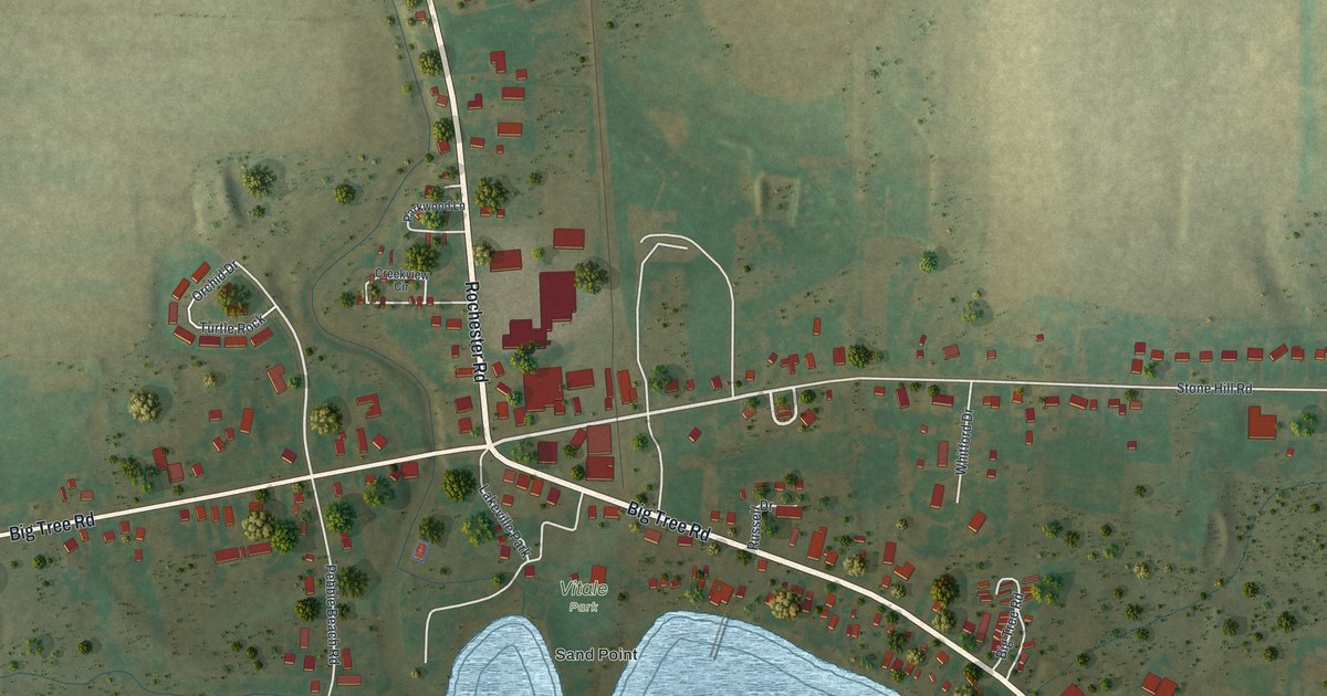 Map of Lakeville, New York in 2026