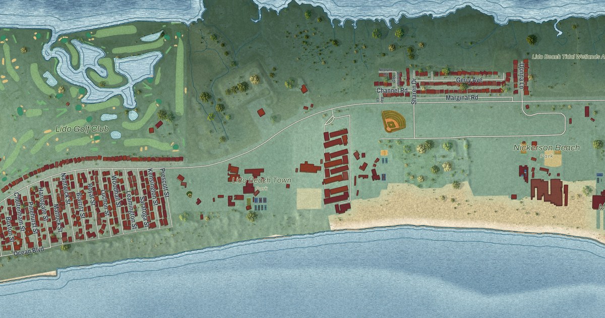Map of Lido Beach, New York in 2026