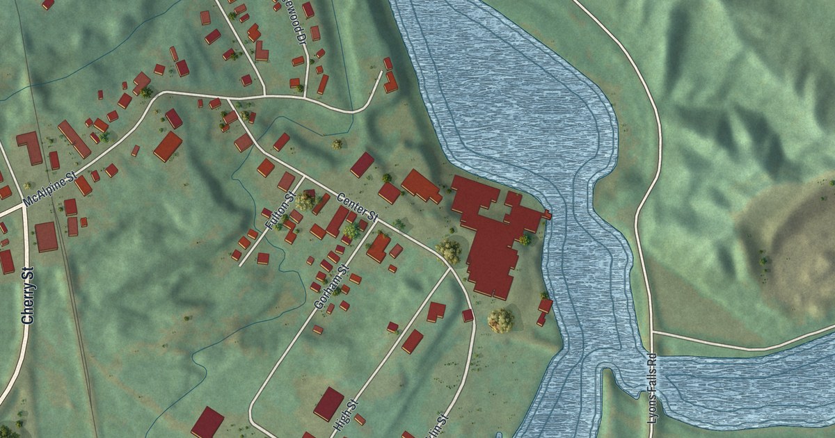 Map of Lyons Falls, New York in 2026