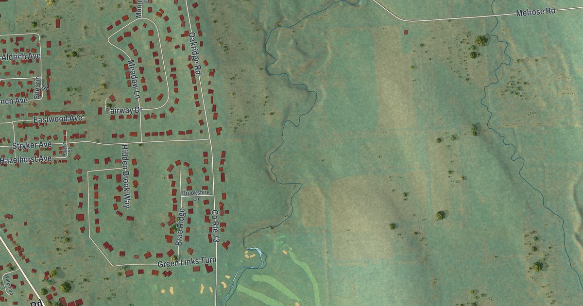 Map of Melrose Park, New York in 2026