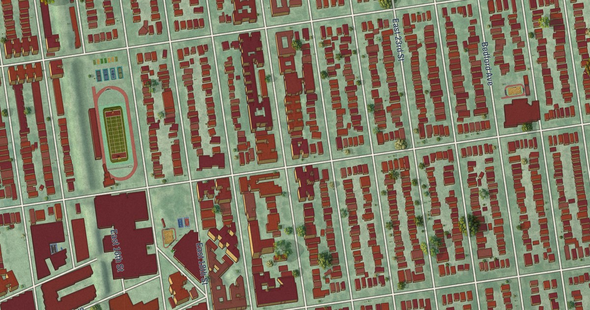 Detailed Map of Midwood, New York