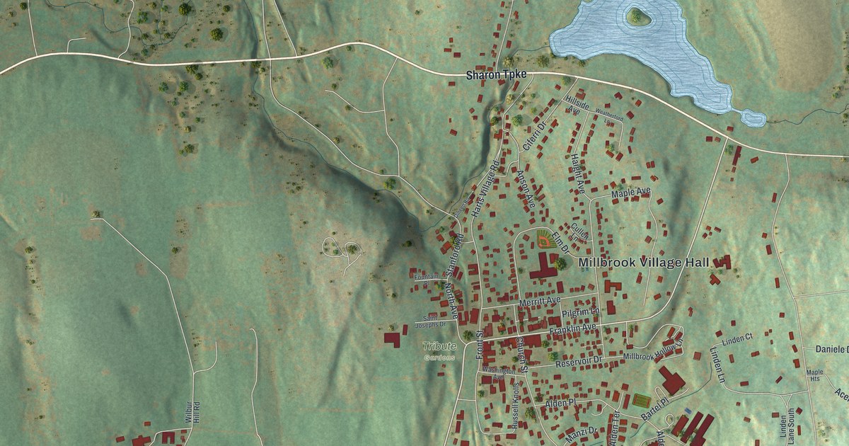 Map of Millbrook, New York in 2026