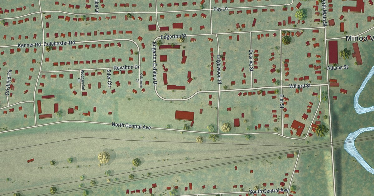 Map of Minoa, New York in 2026