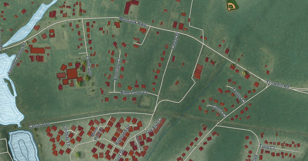 Map of Moriches, New York in 2026