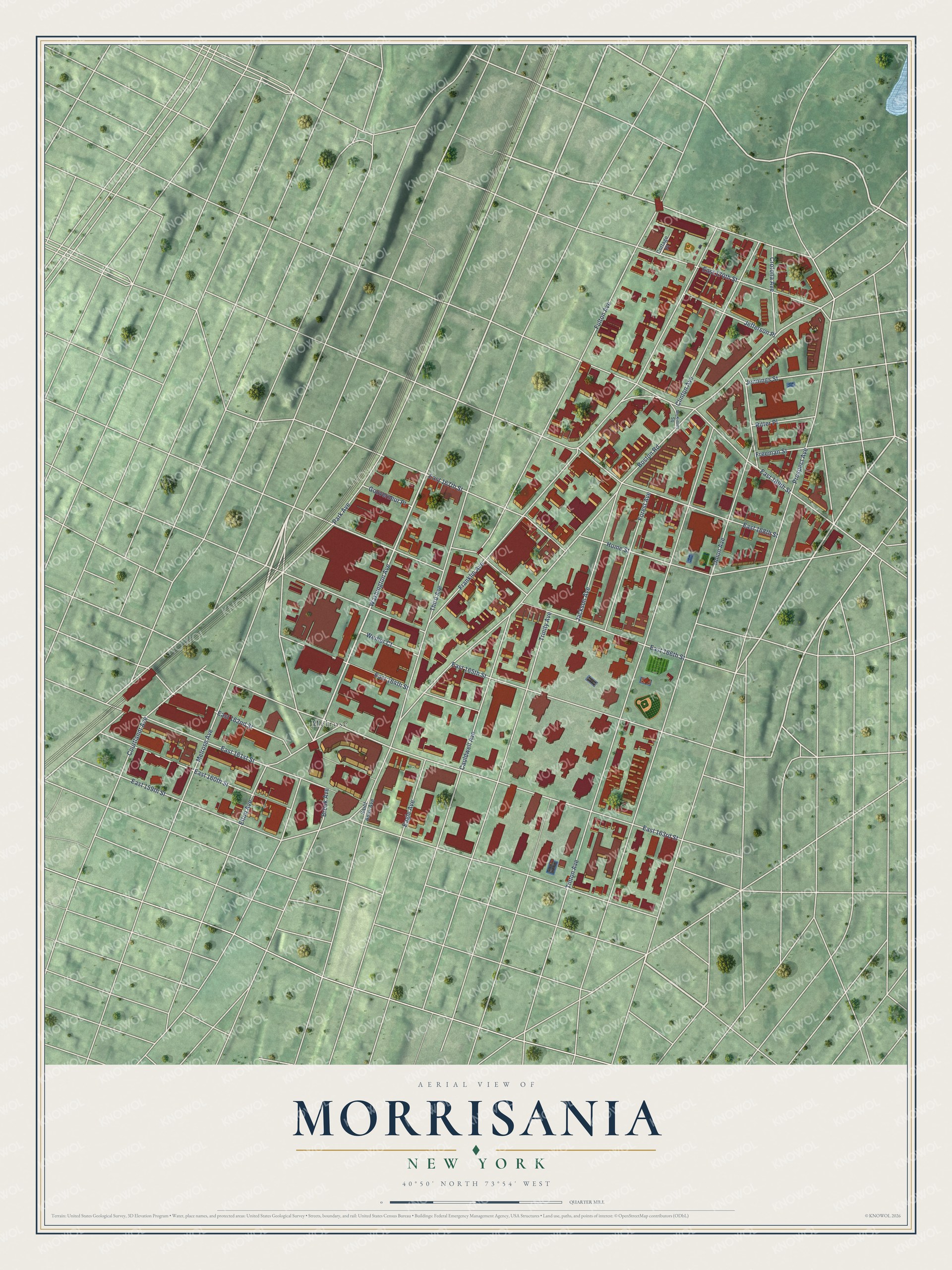 Watermarked full-map preview of Morrisania, New York