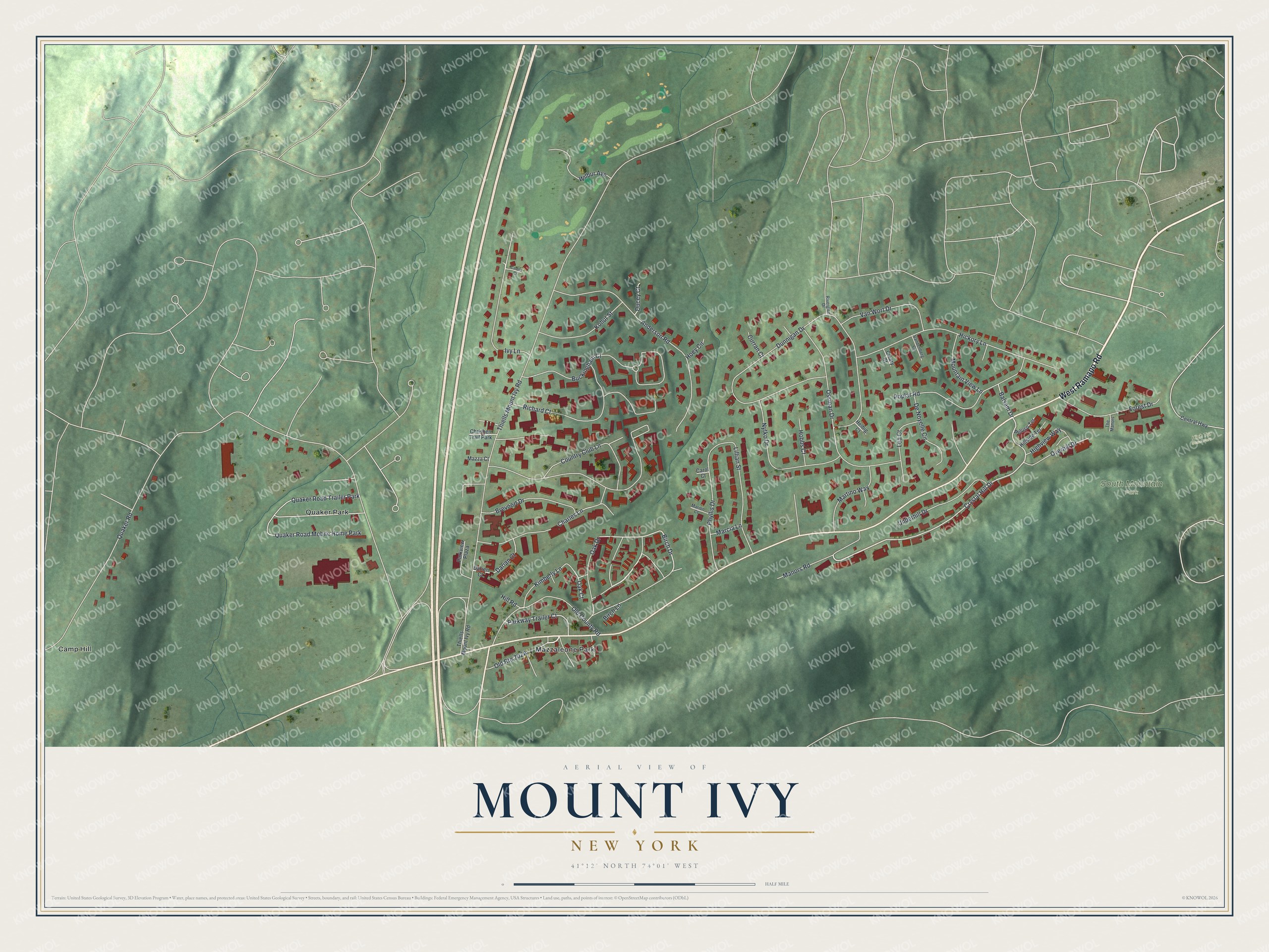 Watermarked full-map preview of Mount Ivy, New York
