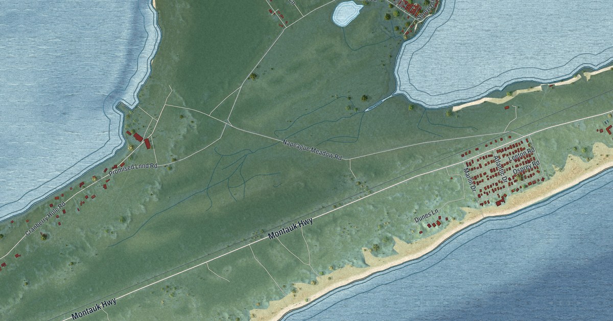Map of Napeague, New York in 2026