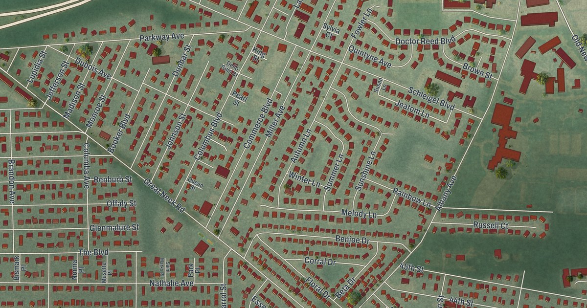 Map of North Amityville, New York in 2026