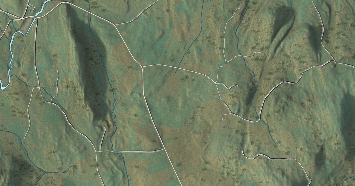 Close-up of streets and buildings in North East, New York