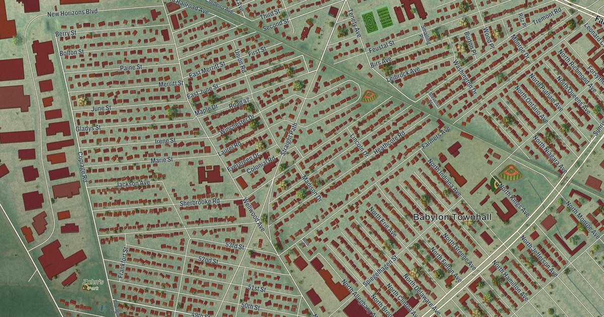 Map of North Lindenhurst, New York in 2026