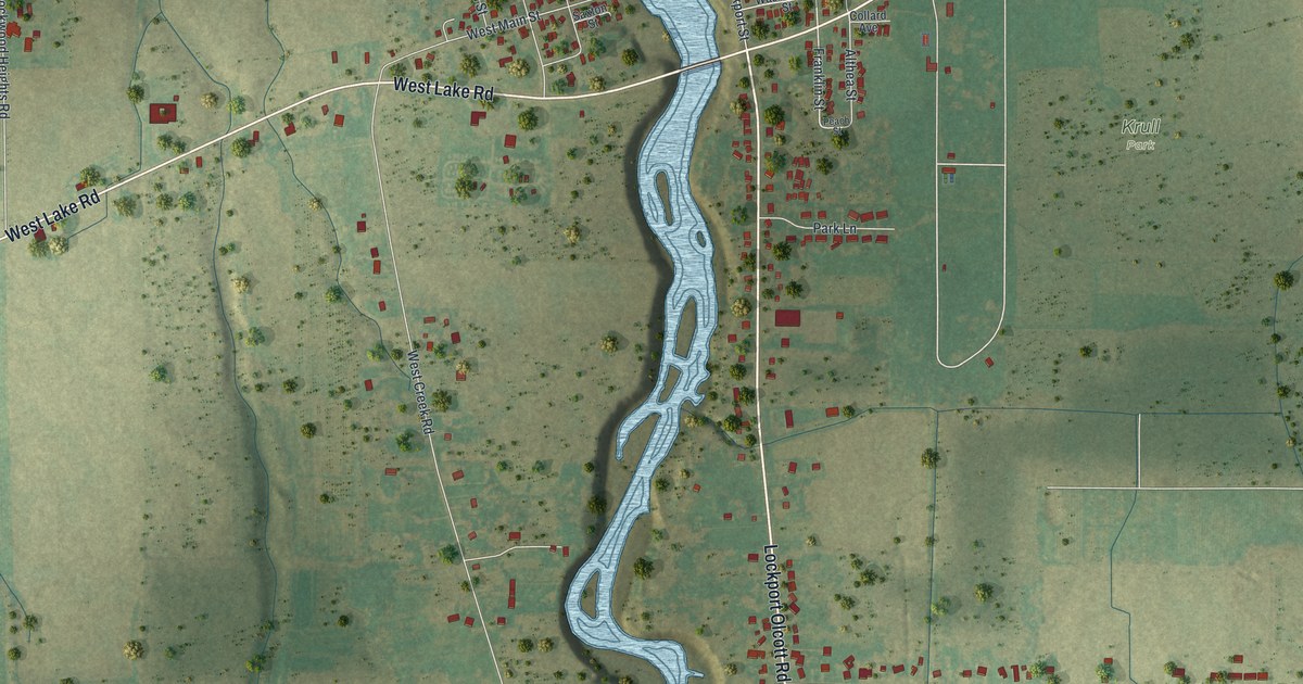 Map of Olcott, New York in 2026