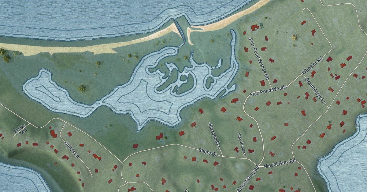 Map of Old Field, New York in 2026