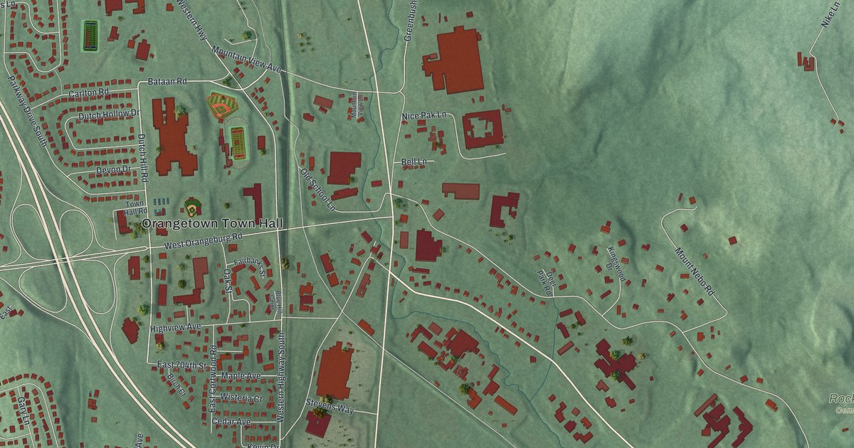 Map of Orangeburg, New York in 2026