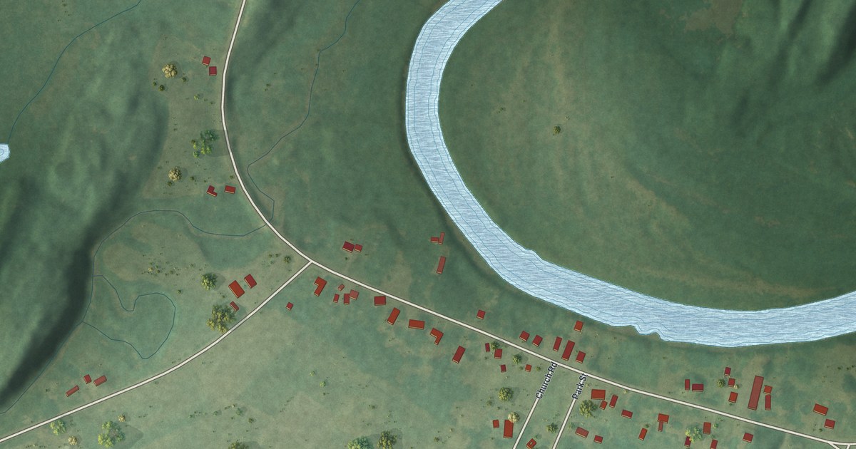 Map of Oxbow, New York in 2026