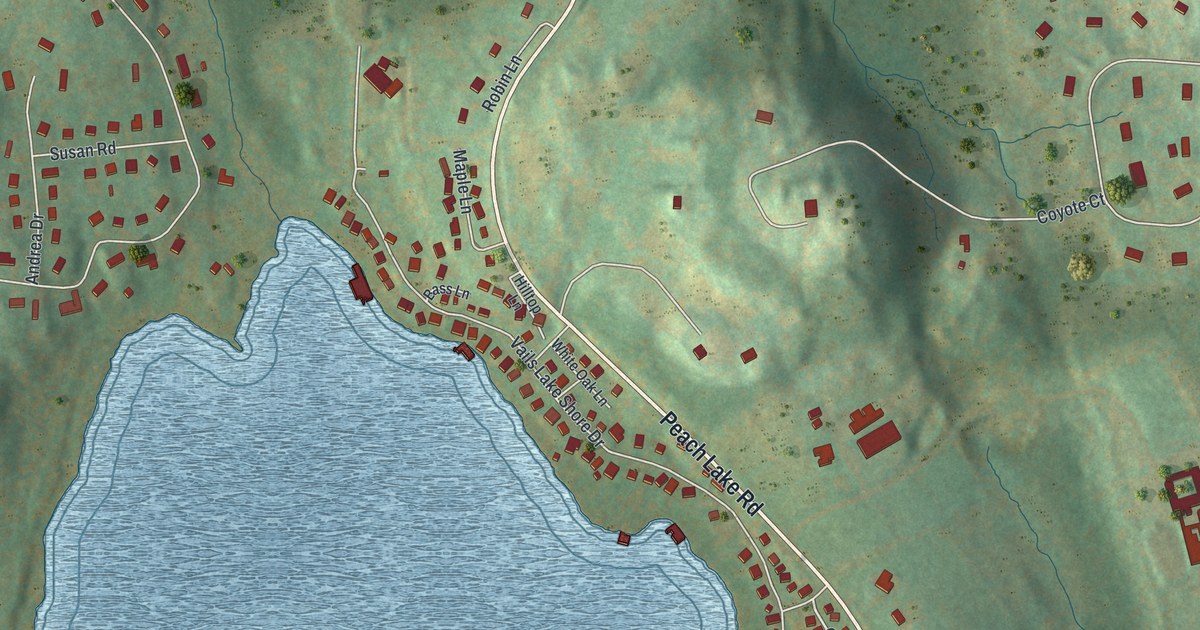 Map of Peach Lake, New York in 2026