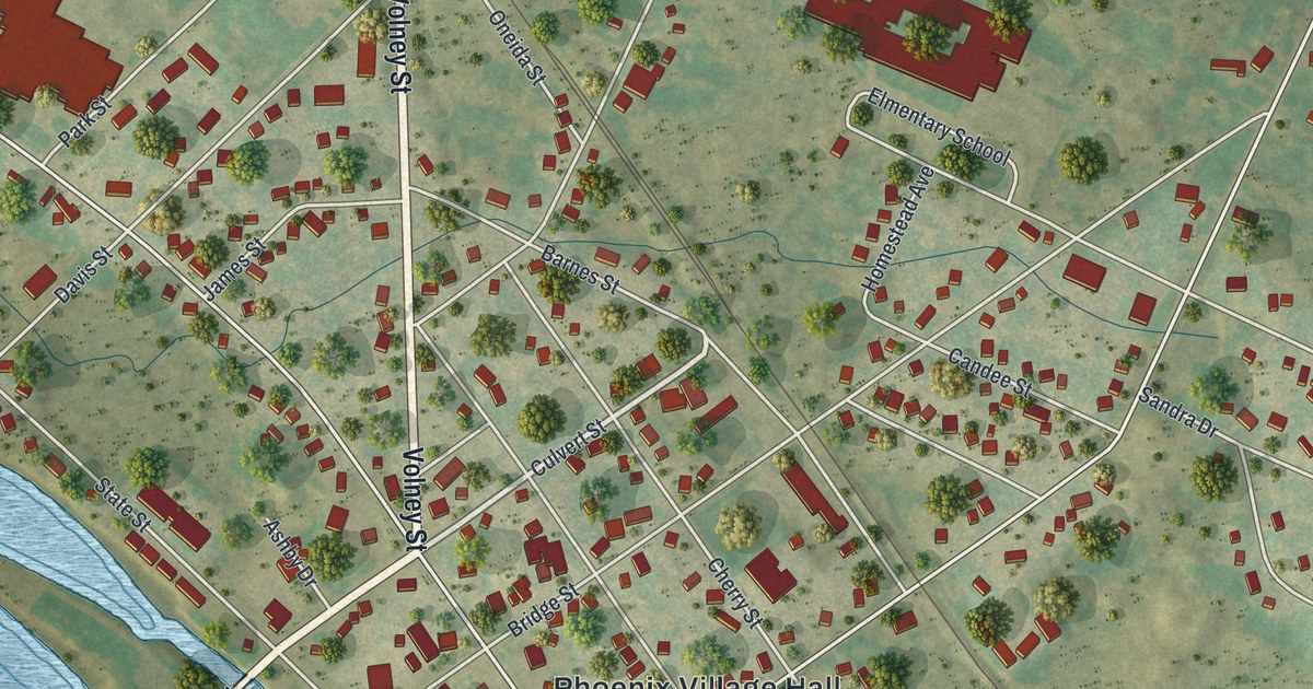 Map of Phoenix, New York in 2026