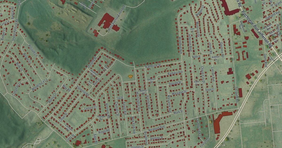 Map of Port Jefferson Station, New York in 2026