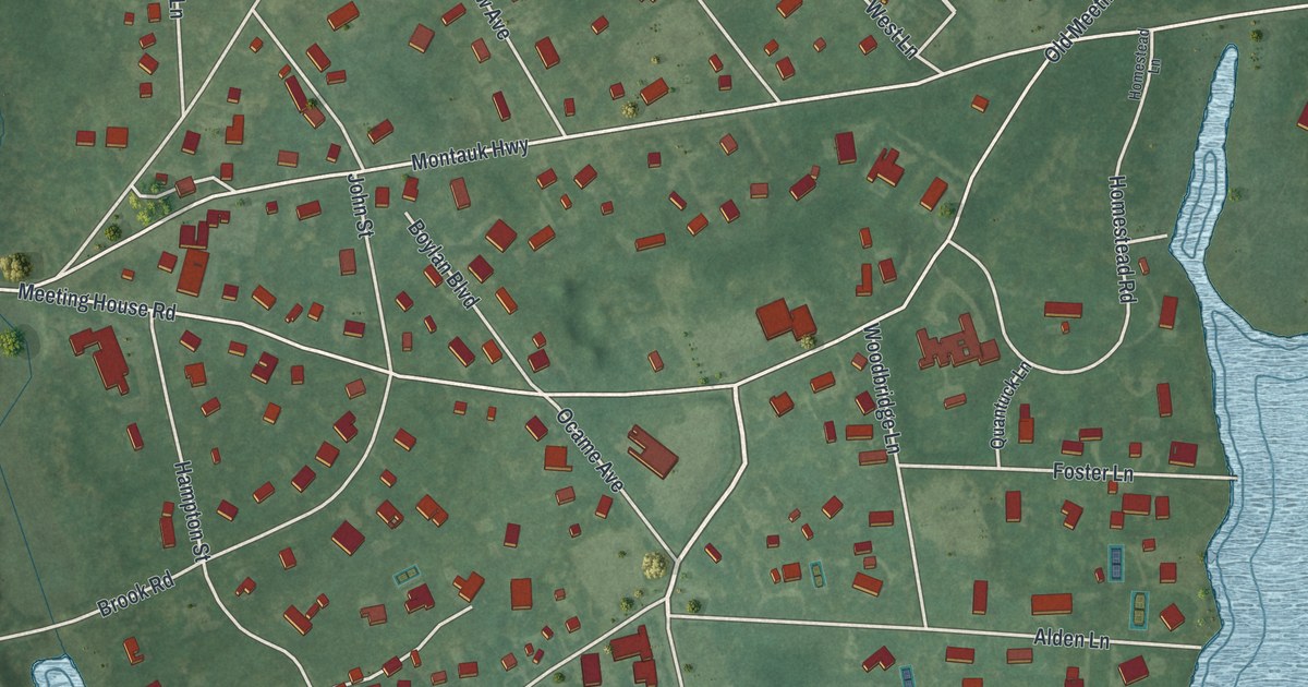 Map of Quiogue, New York in 2026