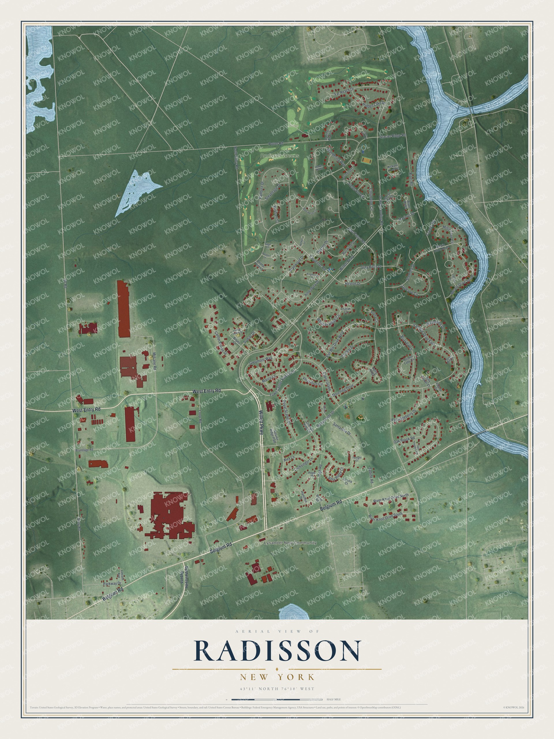 Watermarked full-map preview of Radisson, New York