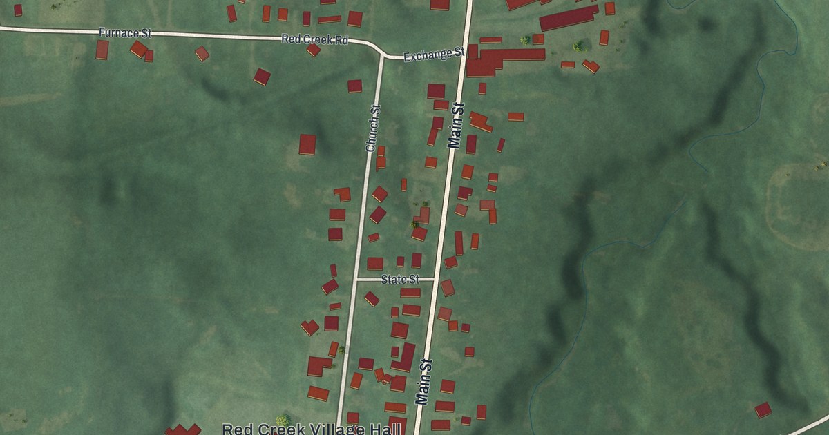 Map of Red Creek, New York in 2026