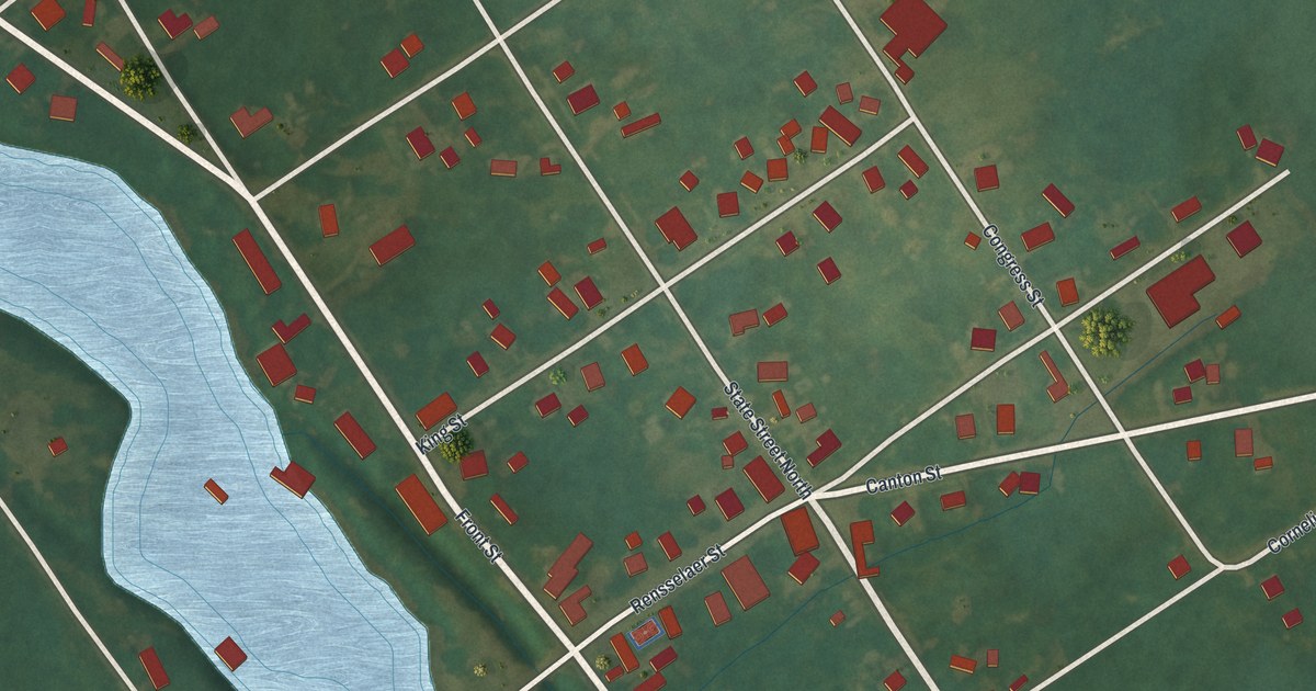 Map of Rensselaer Falls, New York in 2026