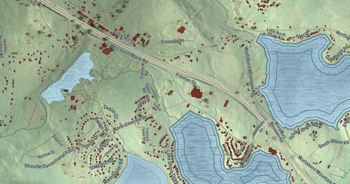 Map of Rock Hill, New York in 2026
