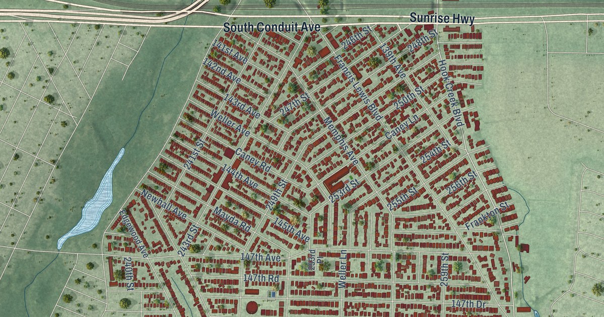 Detailed Map of Rosedale, New York