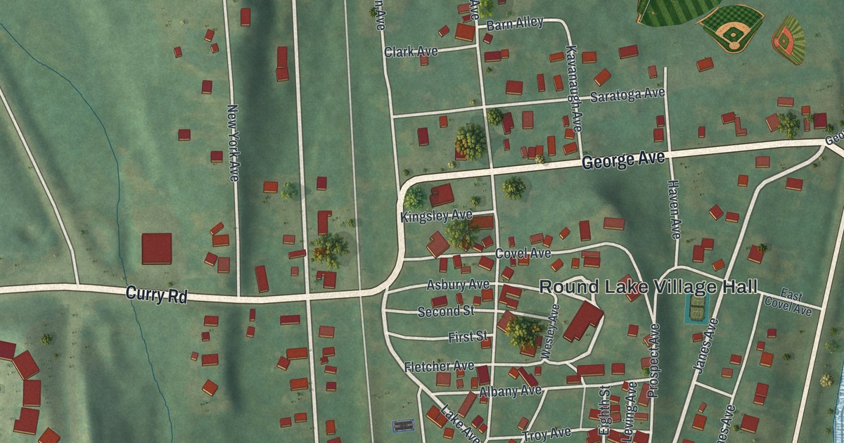Map of Round Lake, New York in 2026
