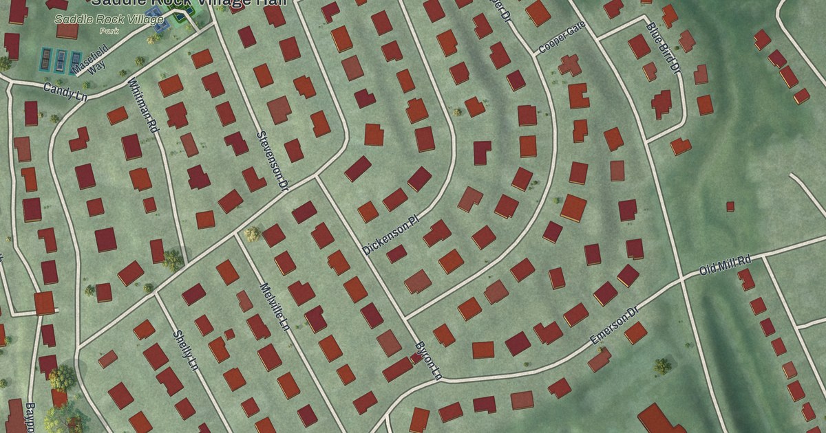 Map of Saddle Rock, New York in 2026