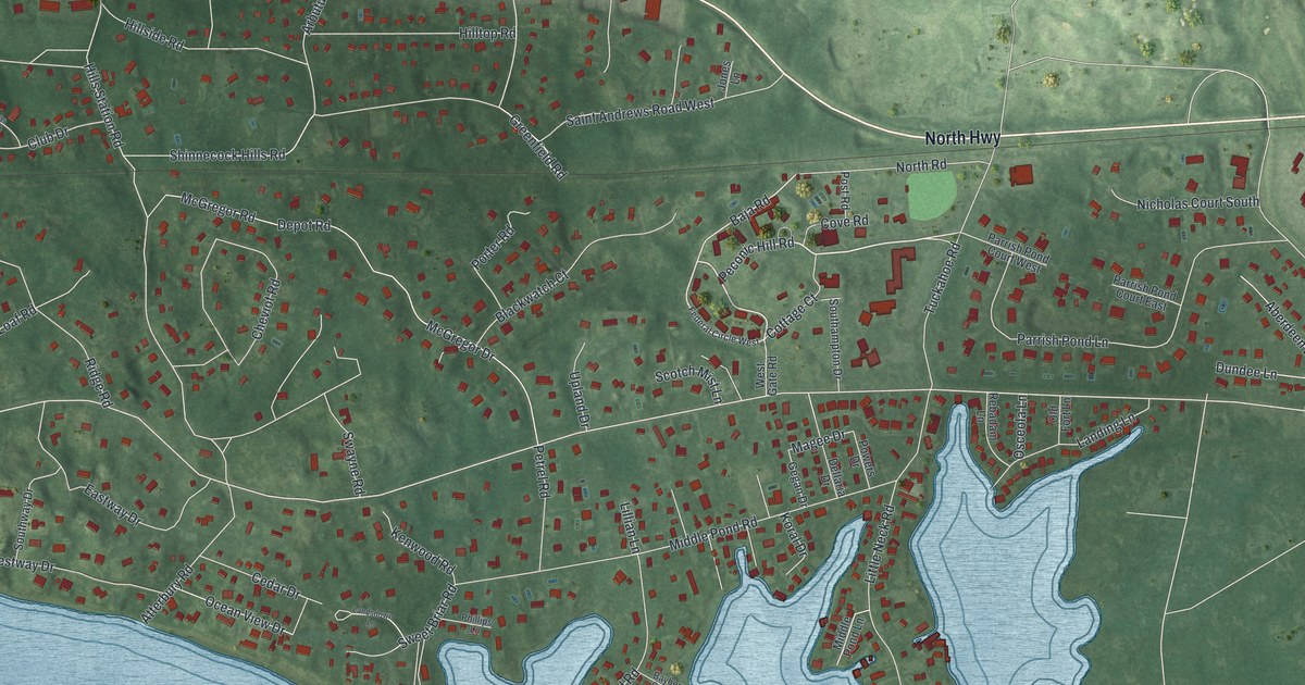 Map of Shinnecock Hills, New York in 2026
