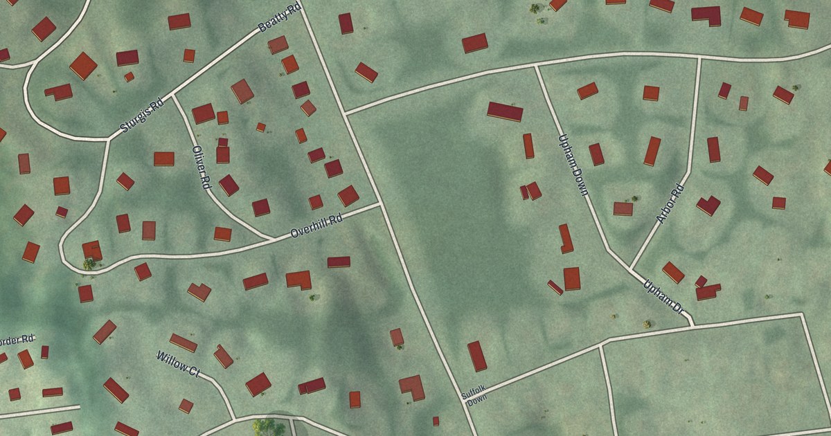 Map of Shoreham, New York in 2026