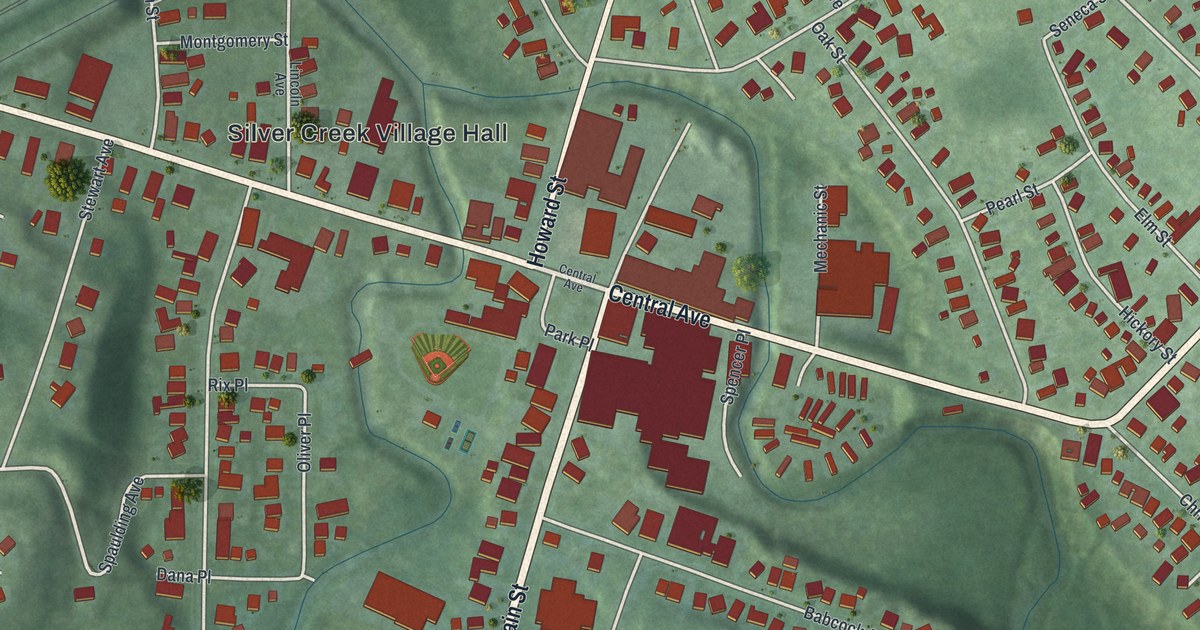 Map of Silver Creek, New York in 2026