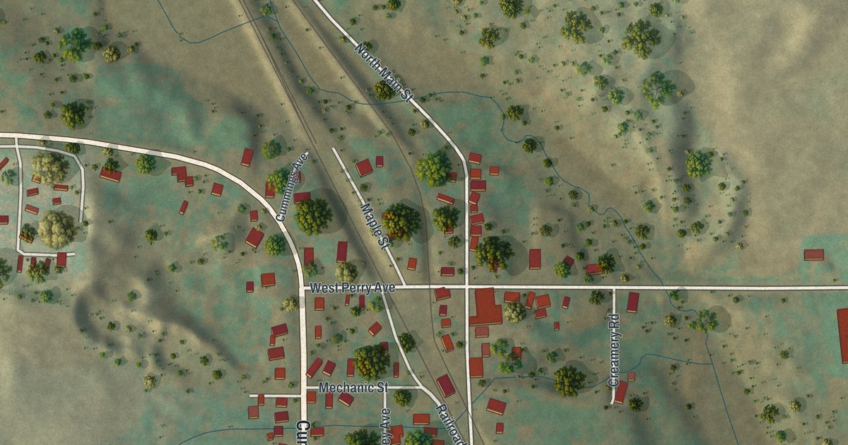 Map of Silver Springs, New York in 2026