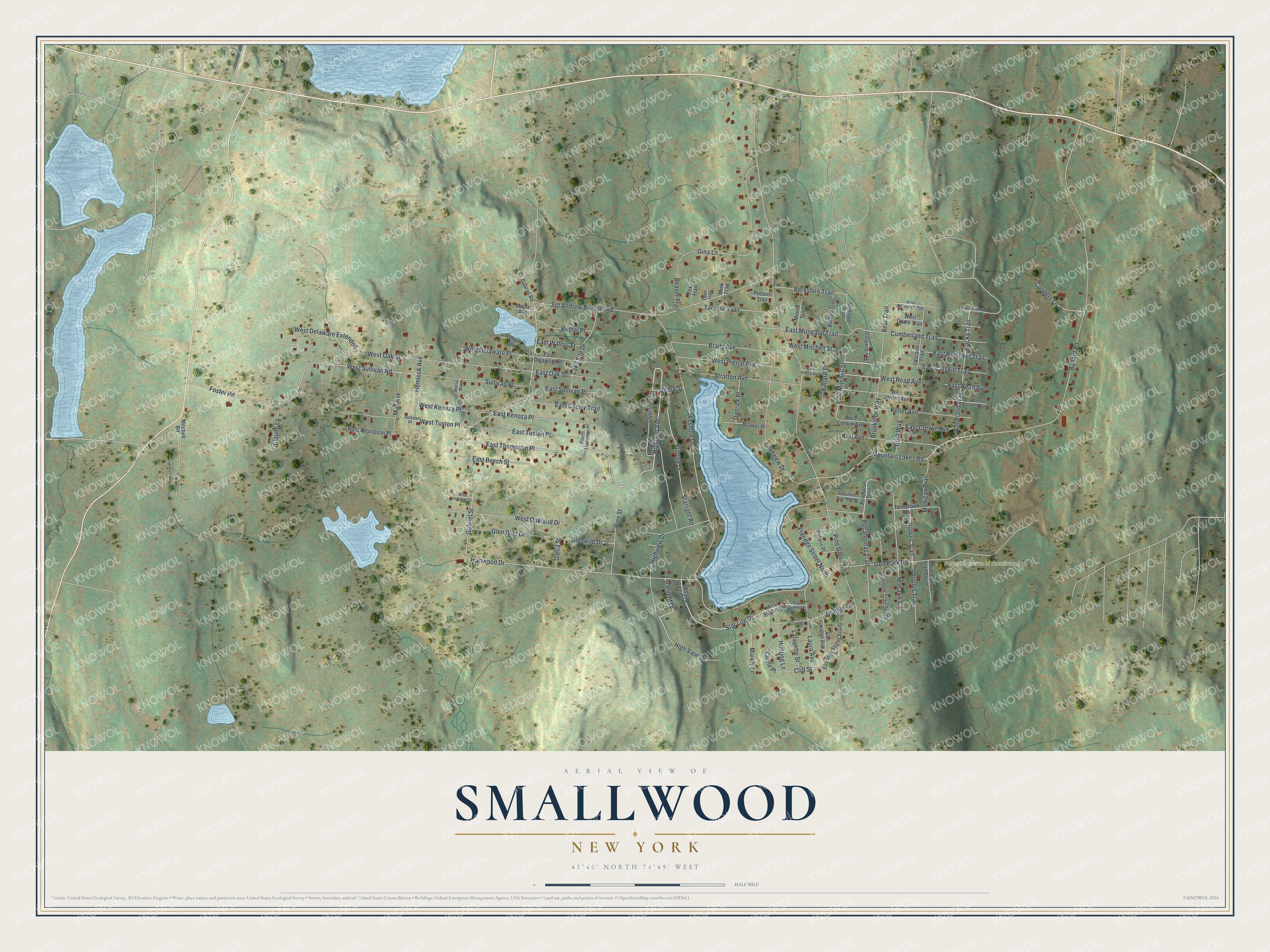 Watermarked full-map preview of Smallwood, New York