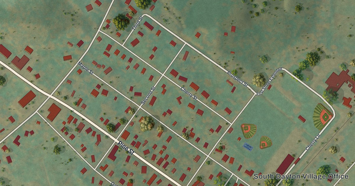 Map of South Dayton, New York in 2026